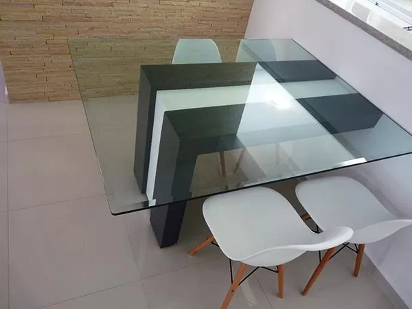 Tampos de mesa de vidro